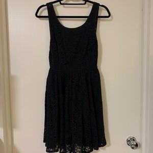 Scoop Back Blacl Lace Dress